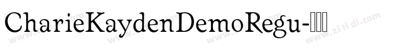 CharieKaydenDemoRegu字体转换