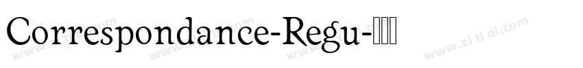 Correspondance-Regu字体转换