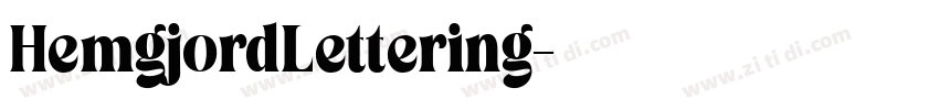 HemgjordLettering字体转换