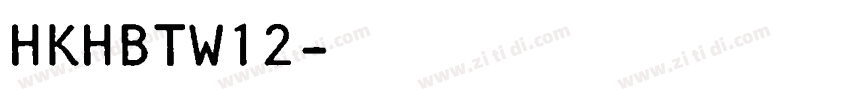 HKHBTW12字体转换