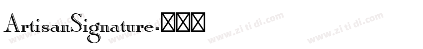 ArtisanSignature字体转换