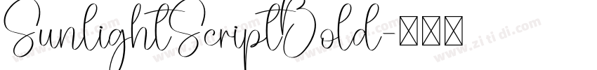 SunlightScriptBold字体转换