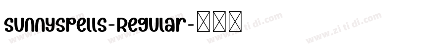 SunnySpells-Regular字体转换