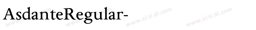 AsdanteRegular字体转换