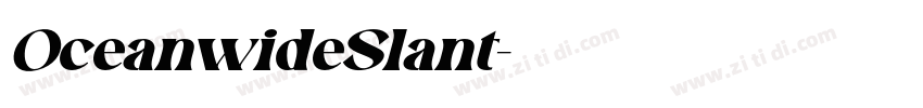 OceanwideSlant字体转换