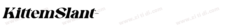 KittemSlant字体转换