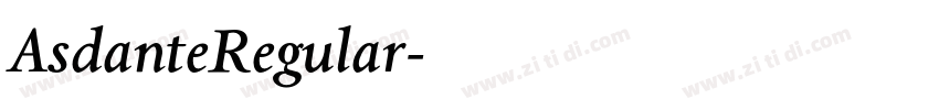 AsdanteRegular字体转换