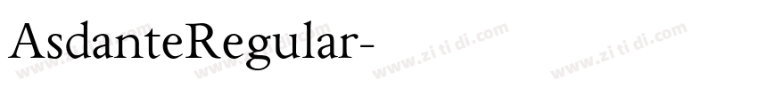 AsdanteRegular字体转换
