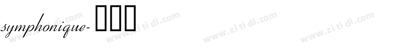 symphonique字体转换
