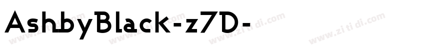 AshbyBlack-z7D字体转换