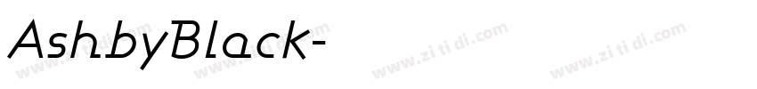 AshbyBlack字体转换