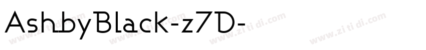 AshbyBlack-z7D字体转换
