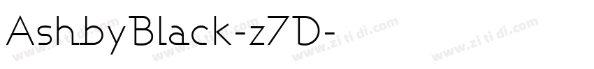 AshbyBlack-z7D字体转换