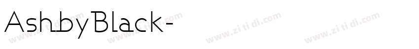 AshbyBlack字体转换