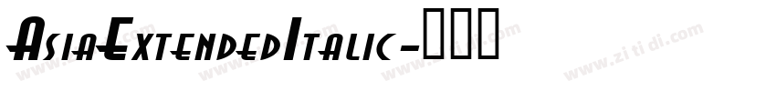 AsiaExtendedItalic字体转换