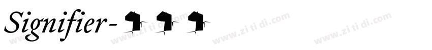 Signifier字体转换 Signifier字体转换