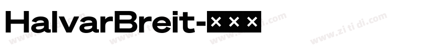 HalvarBreit字体转换