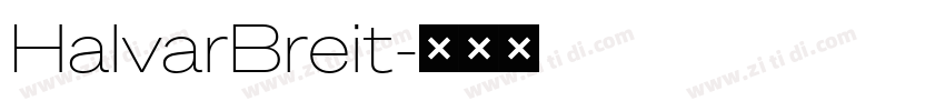 HalvarBreit字体转换