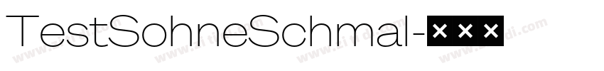 TestSohneSchmal字体转换