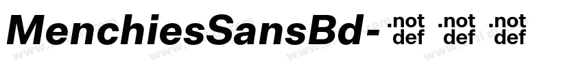 MenchiesSansBd字体转换