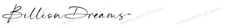 BillionDreams字体转换