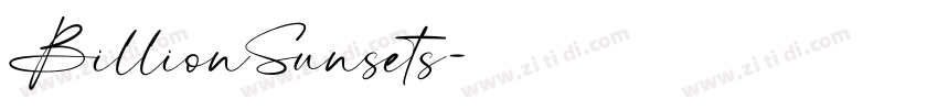 BillionSunsets字体转换