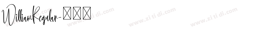 WilliamRegular字体转换
