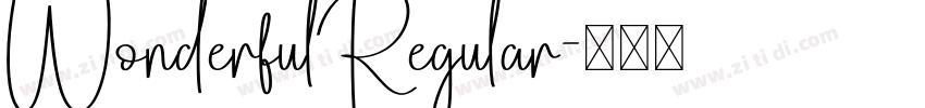 WonderfulRegular字体转换