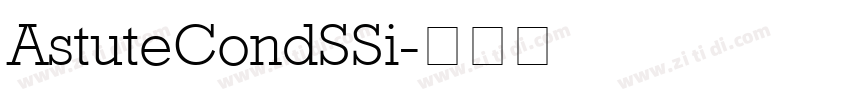 AstuteCondSSi字体转换