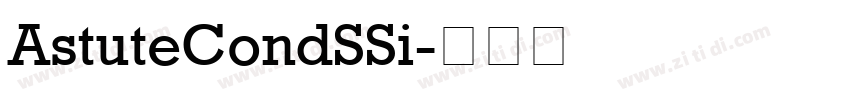AstuteCondSSi字体转换