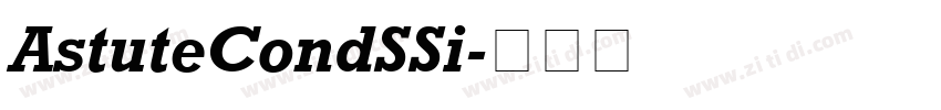 AstuteCondSSi字体转换