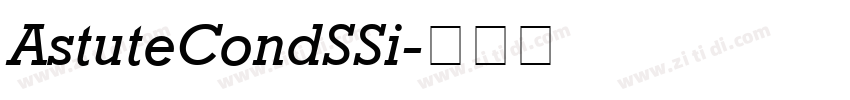 AstuteCondSSi字体转换