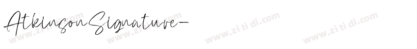 AtkinsonSignature字体转换