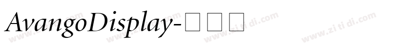 AvangoDisplay字体转换