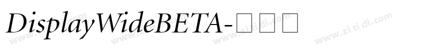 DisplayWideBETA字体转换