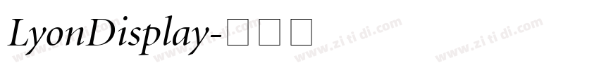 LyonDisplay字体转换