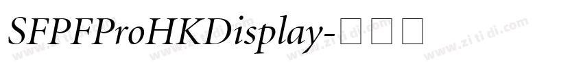 SFPFProHKDisplay字体转换