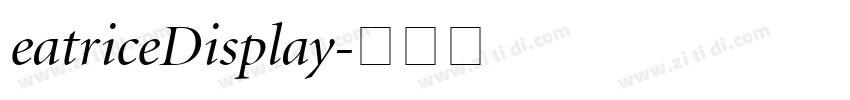 eatriceDisplay字体转换