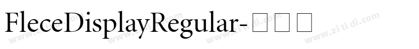 FleceDisplayRegular字体转换