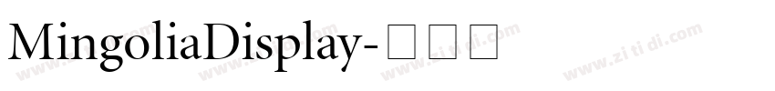 MingoliaDisplay字体转换