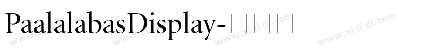PaalalabasDisplay字体转换