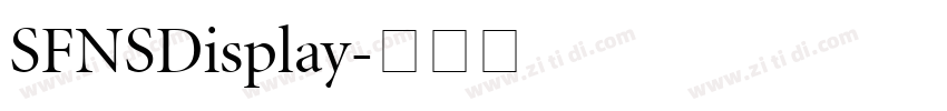 SFNSDisplay字体转换