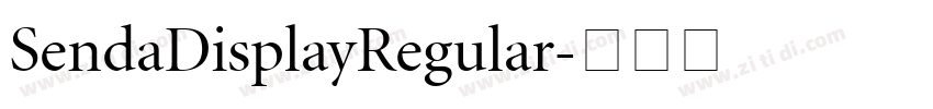 SendaDisplayRegular字体转换