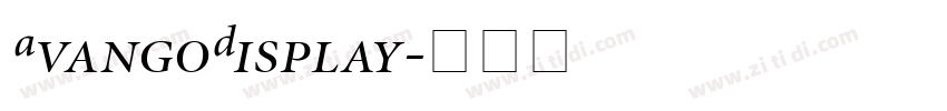 AvangoDisplay字体转换