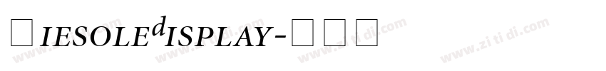 FiesoleDisplay字体转换