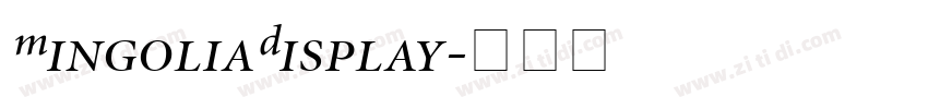 MingoliaDisplay字体转换