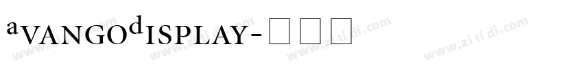 AvangoDisplay字体转换