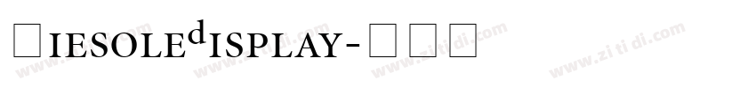 FiesoleDisplay字体转换