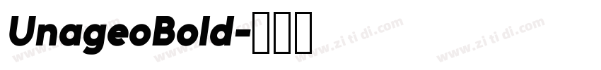 UnageoBold字体转换