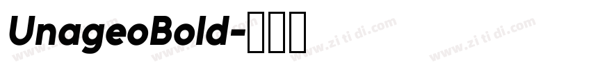 UnageoBold字体转换